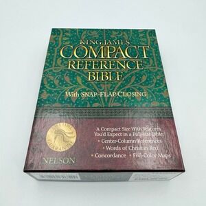 Nelson KJV Compact Reference Bible Burgundy Bonded Leather Snap-Flap 344SBG
